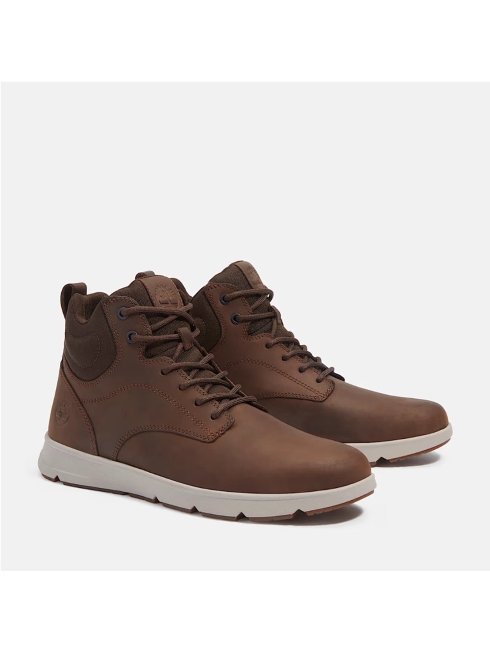 MEN'S TIMBERLAND PARKER SREET MID LACE SNEAKER BOOT DK BROWN LEATHER SIZE 10.5 M